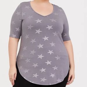 EUC Torrid (itm 7) Favorite Tunic Grey star size 4